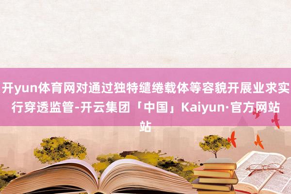 开yun体育网对通过独特缱绻载体等容貌开展业求实行穿透监管-开云集团「中国」Kaiyun·官方网站
