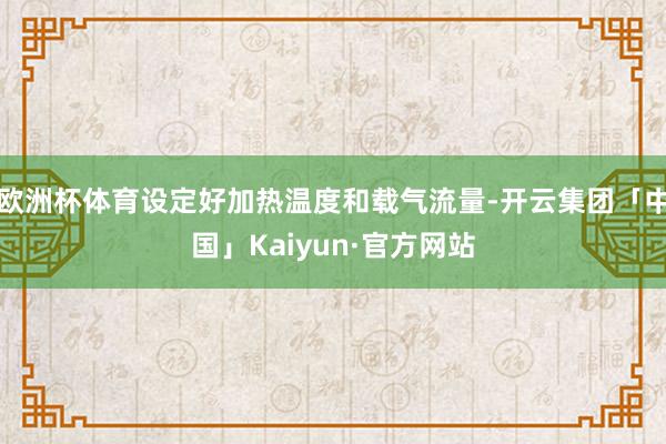 欧洲杯体育设定好加热温度和载气流量-开云集团「中国」Kaiyun·官方网站