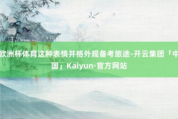 欧洲杯体育这种表情并格外规备考旅途-开云集团「中国」Kaiyun·官方网站