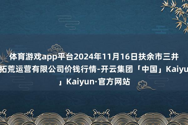 体育游戏app平台2024年11月16日扶余市三井子园区商场拓荒运营有限公司价钱行情-开云集团「中国」Kaiyun·官方网站