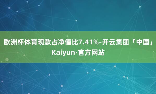 欧洲杯体育现款占净值比7.41%-开云集团「中国」Kaiyun·官方网站