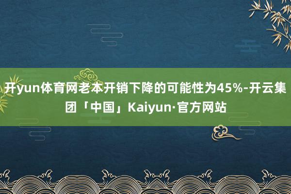 开yun体育网老本开销下降的可能性为45%-开云集团「中国」Kaiyun·官方网站