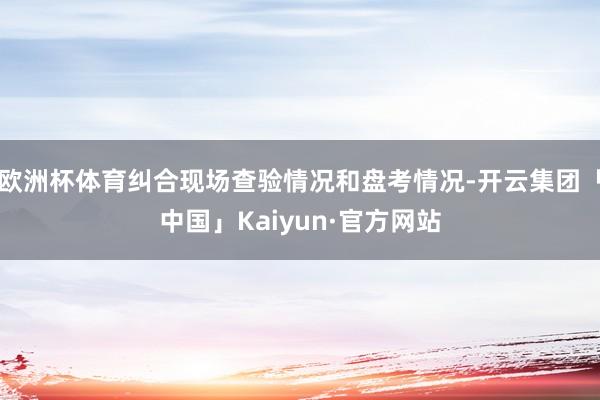 欧洲杯体育纠合现场查验情况和盘考情况-开云集团「中国」Kaiyun·官方网站