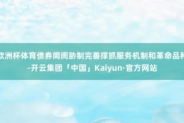 欧洲杯体育债券阛阓胁制完善撑抓服务机制和革命品种-开云集团「中国」Kaiyun·官方网站